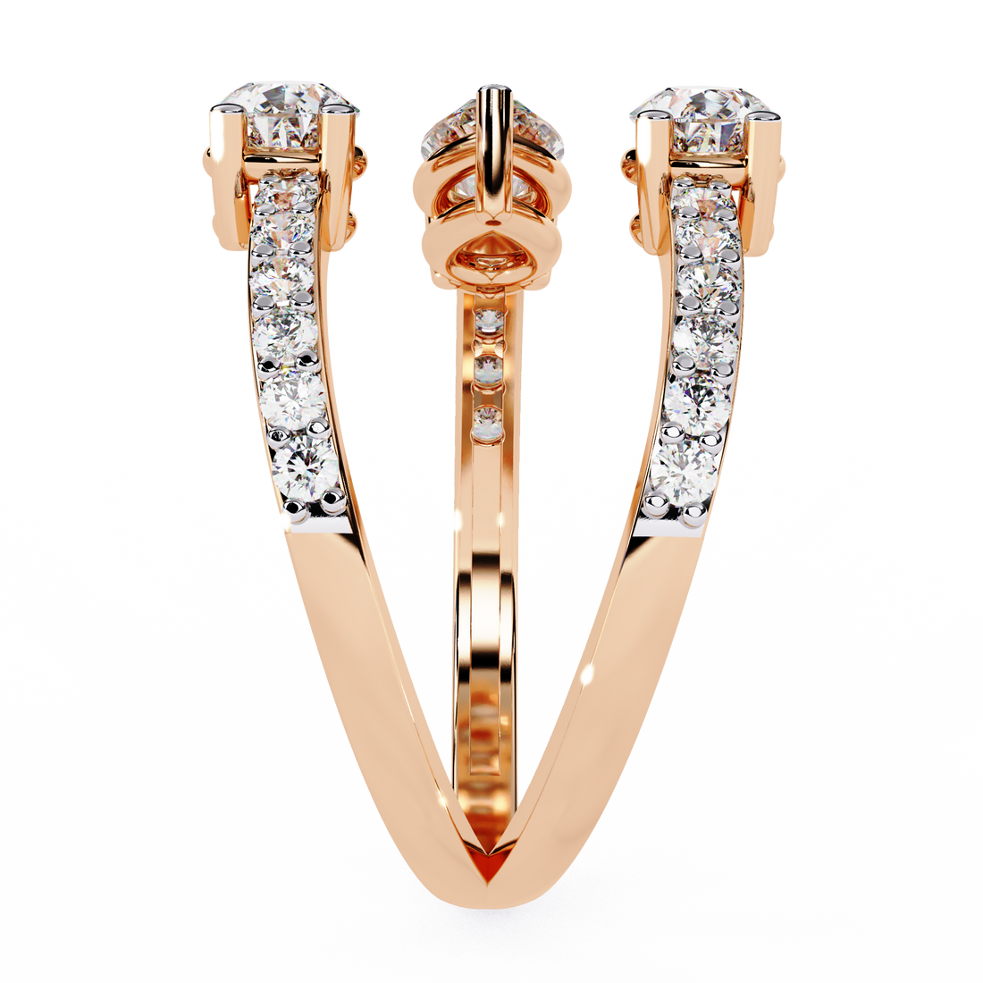 Pear Trail Diamond Ring 5