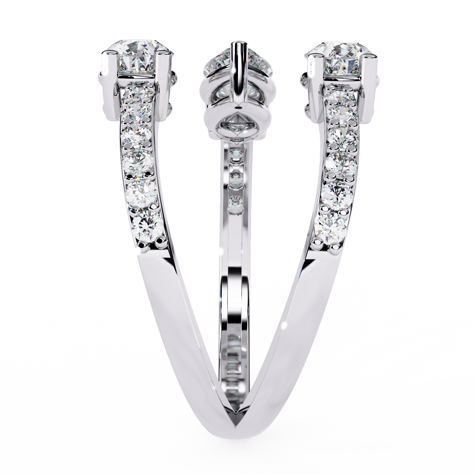 Pear Trail Diamond Ring 9