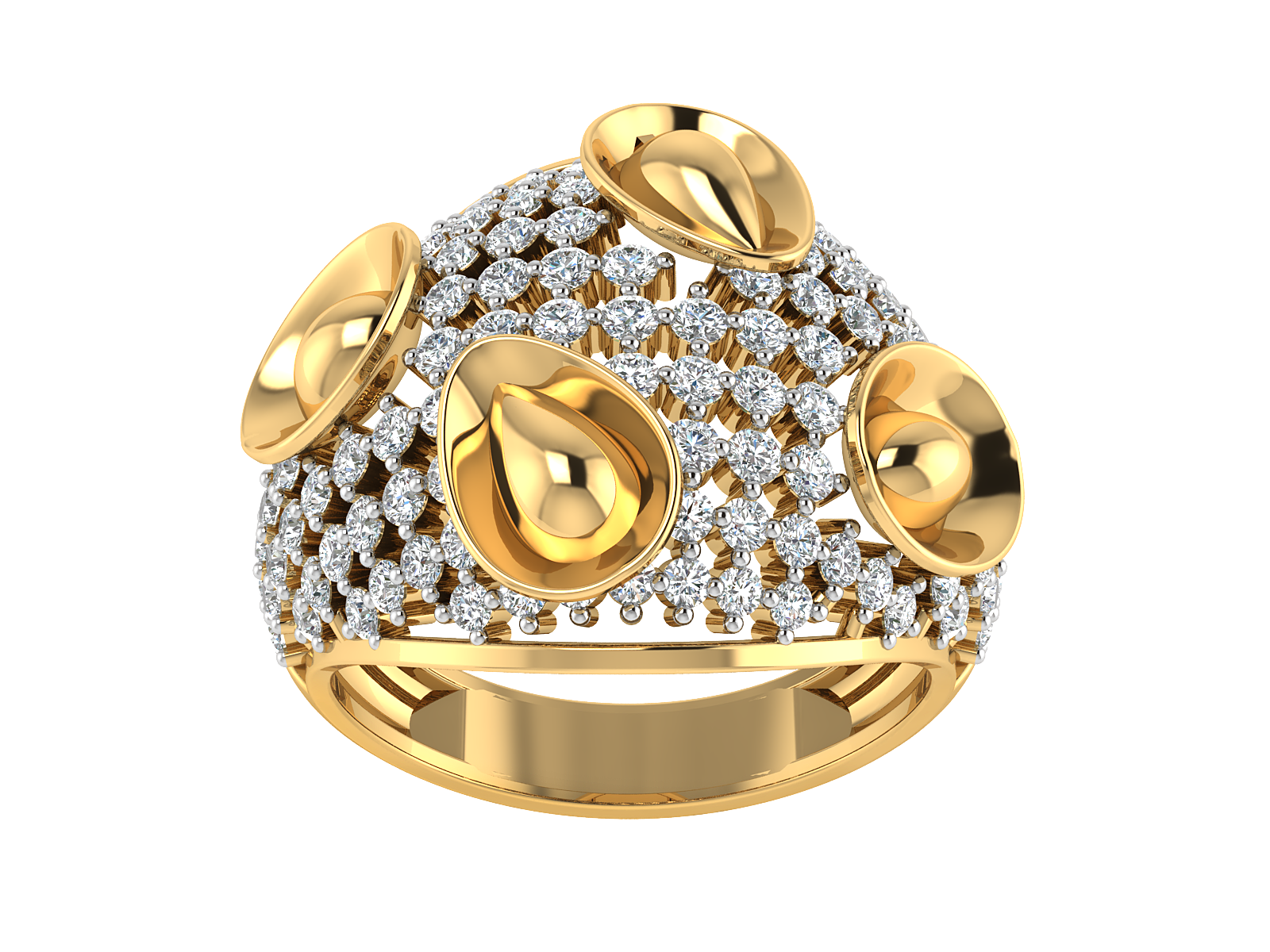 Petal Glow Diamond Ring