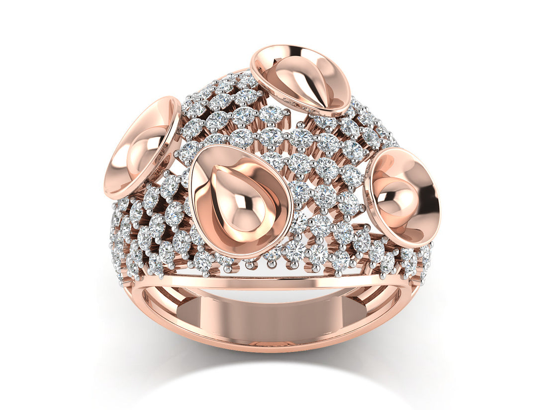Petal Glow Diamond Ring 4