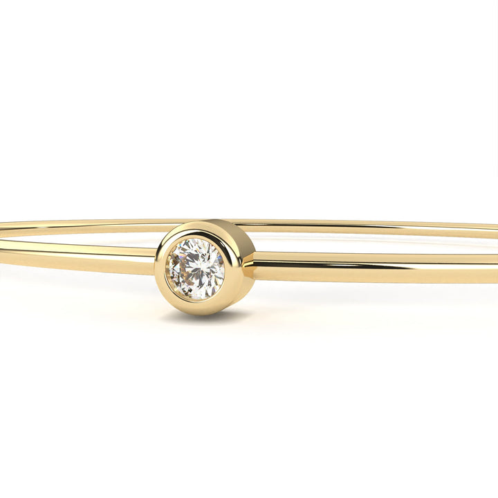 Petite Bezel Round Diamond Bracelet