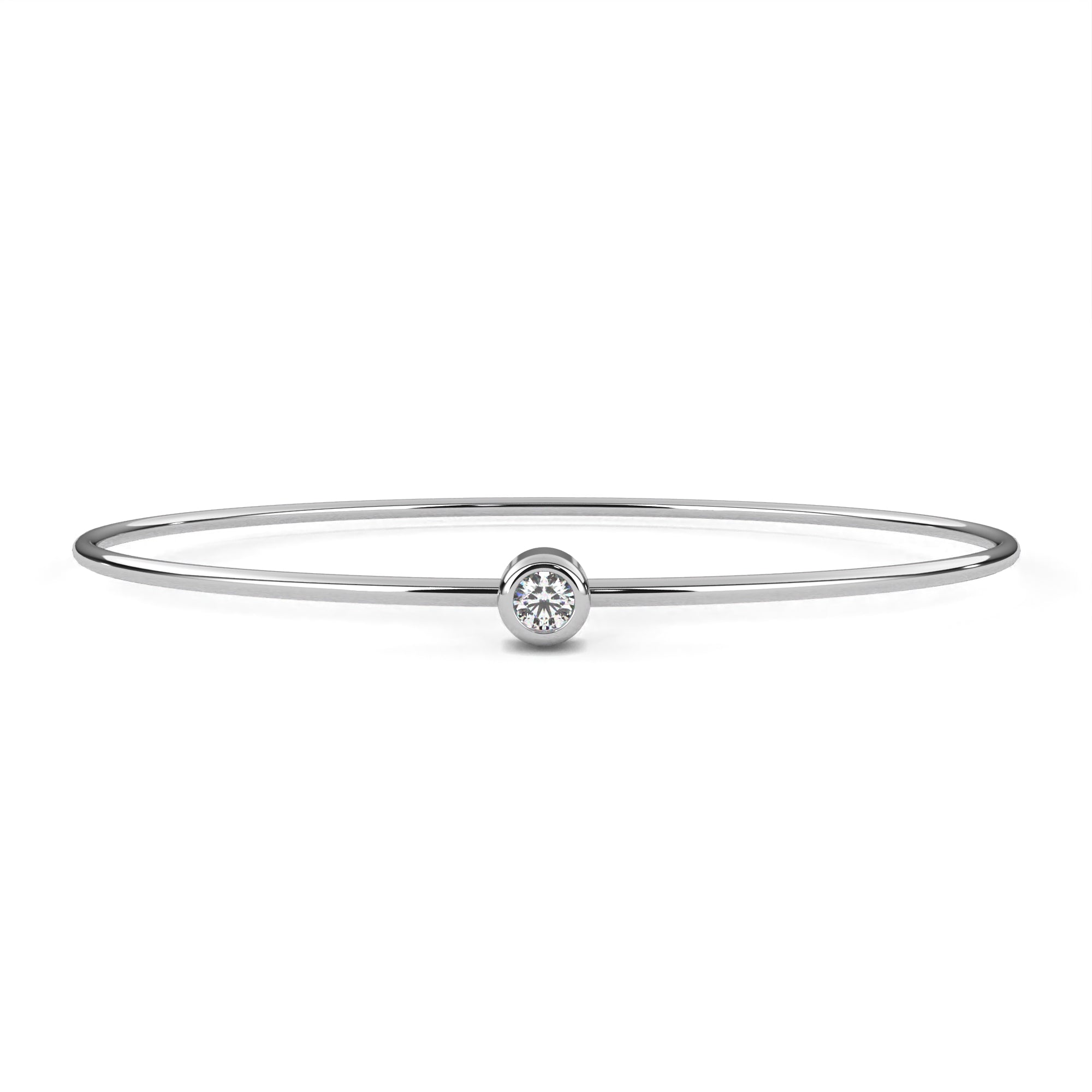 Petite Bezel Round Diamond Bracelet