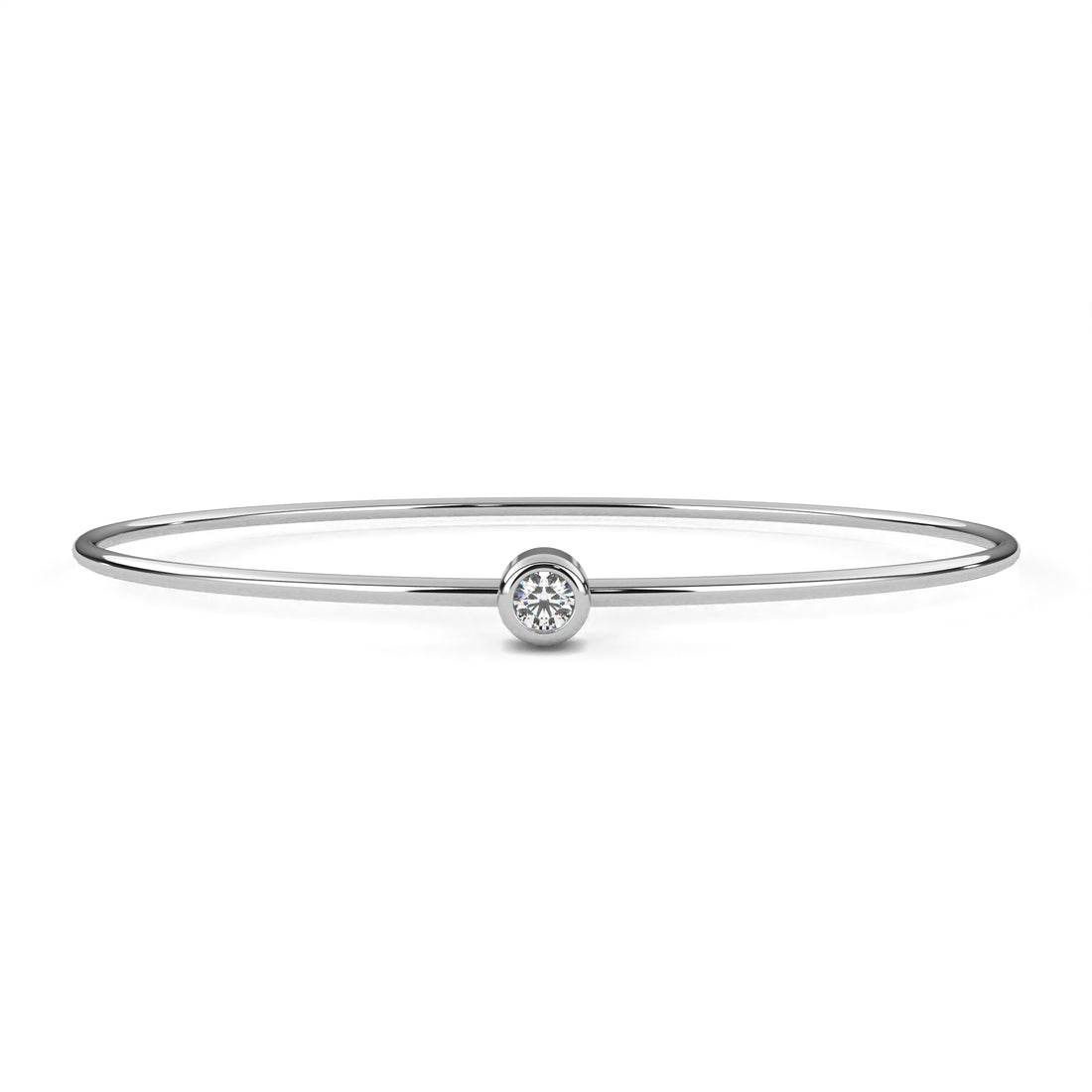 Petite Bezel Round Diamond Bracelet