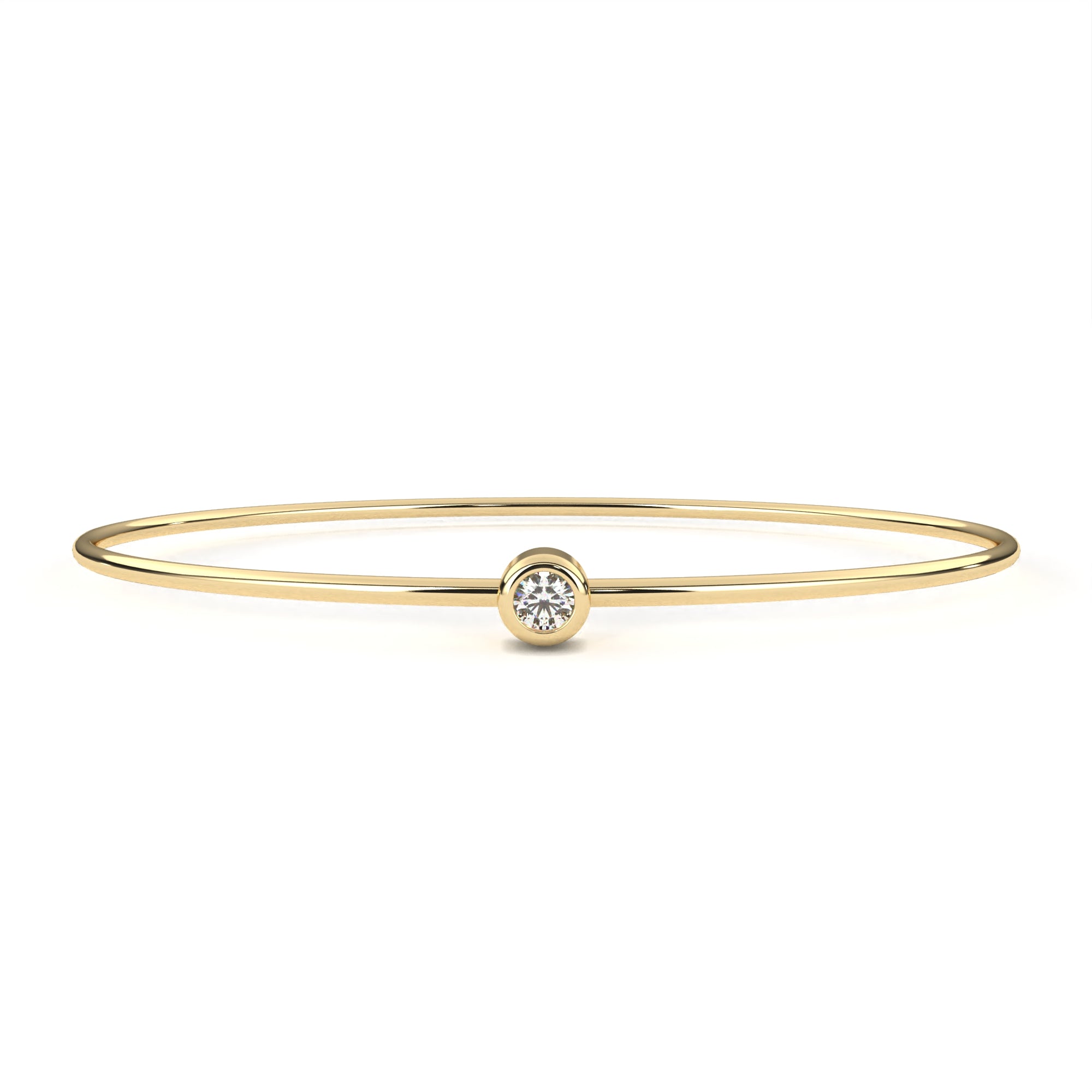 Petite Bezel Round Diamond Bracelet