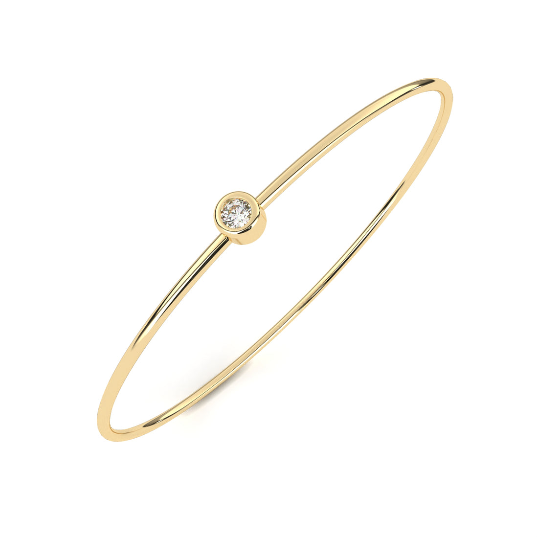 Petite Bezel Round Diamond Bracelet