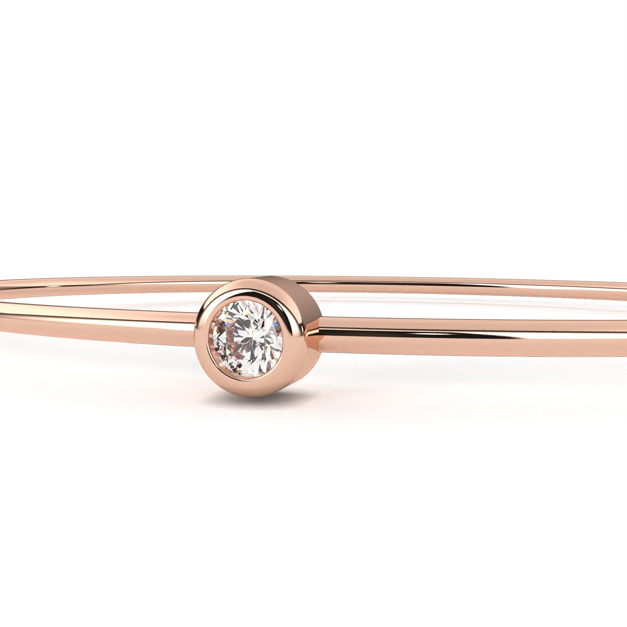 Petite Bezel Round Diamond Bracelet