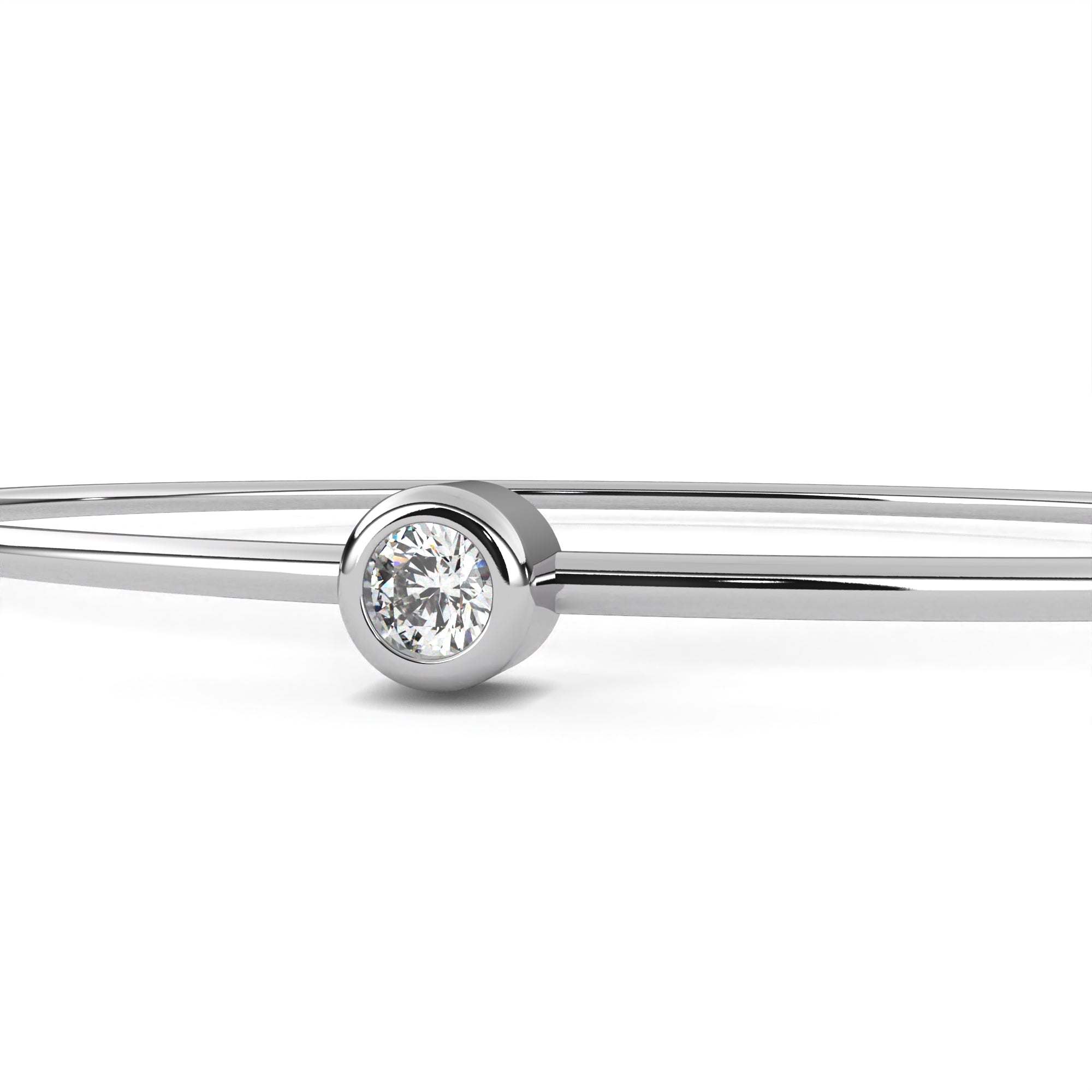 Petite Bezel Round Diamond Bracelet