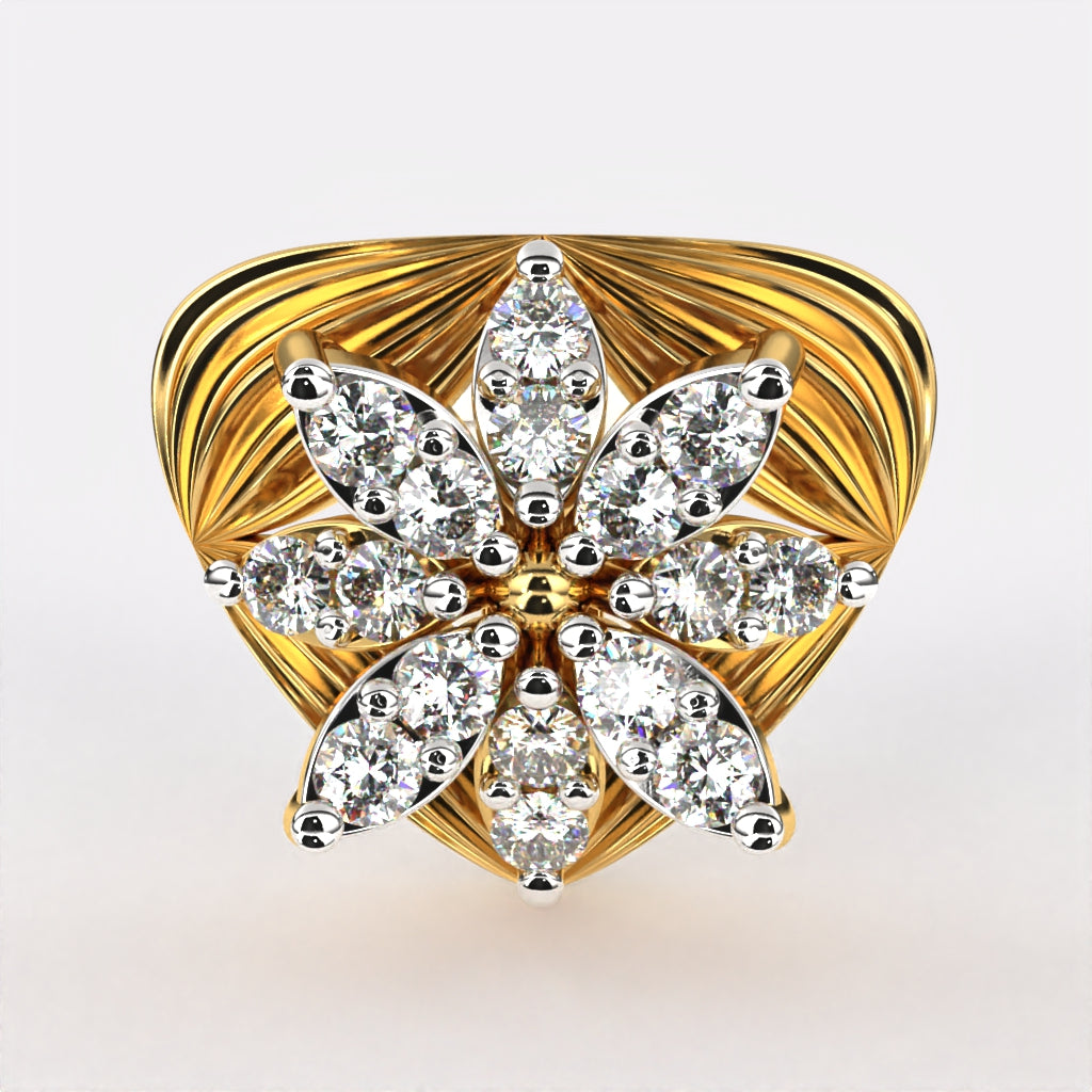 Petite Petals Diamond Stud Earrings