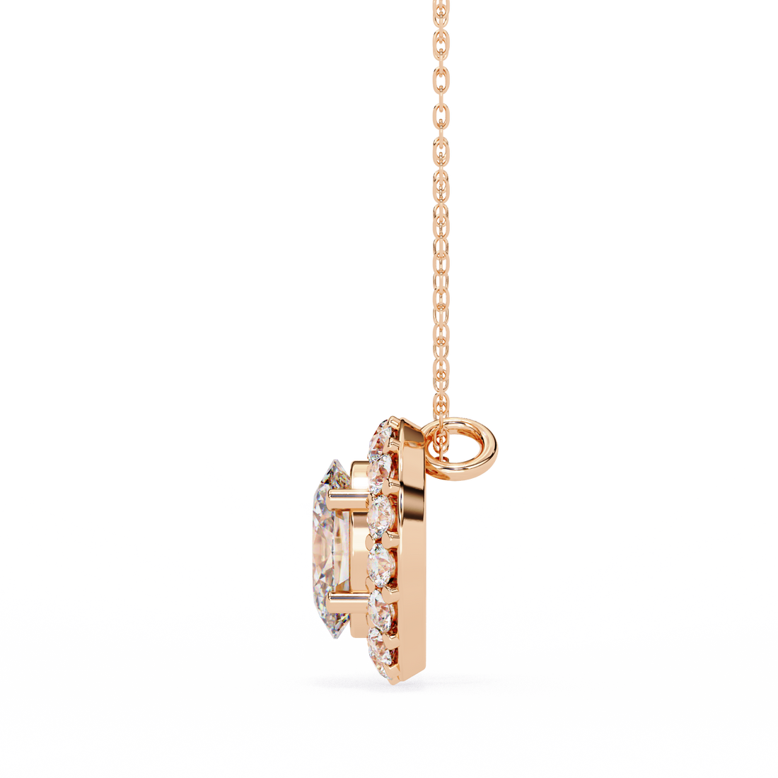 Pretty Oval Diamond Pendant