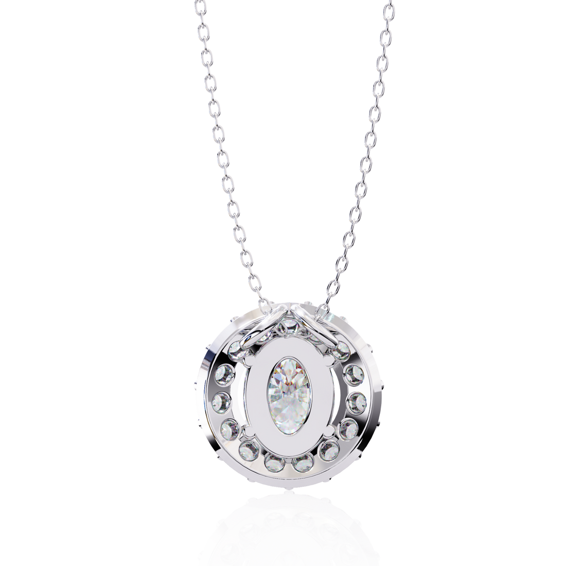 Pretty Oval Diamond Pendant