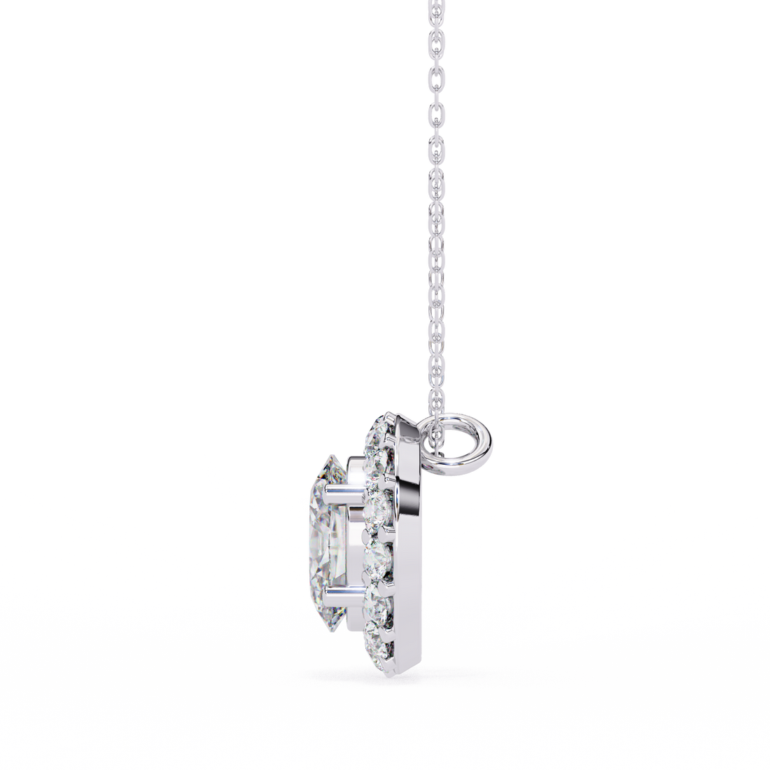 Pretty Oval Diamond Pendant