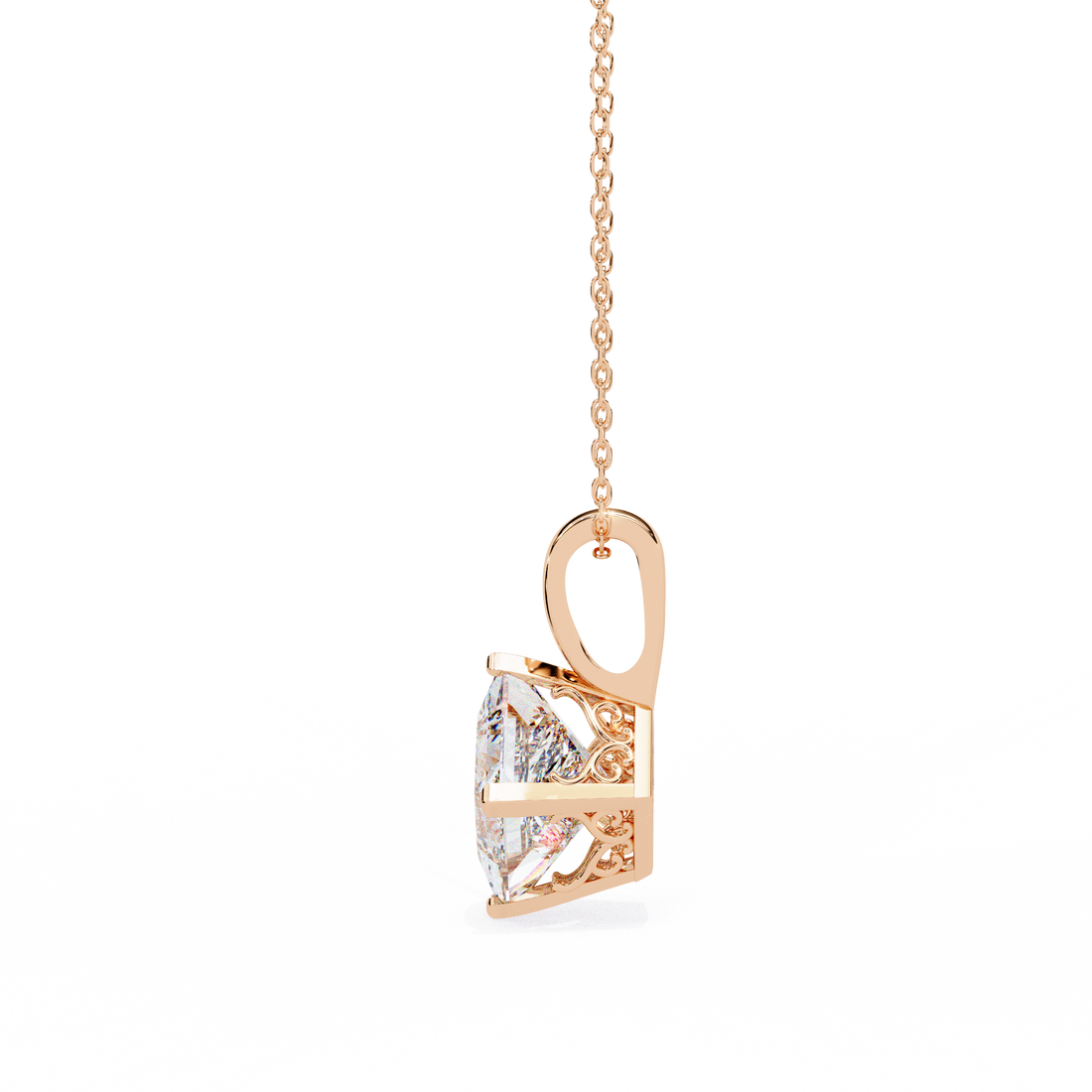 Princess Lab Grown Diamond pendant