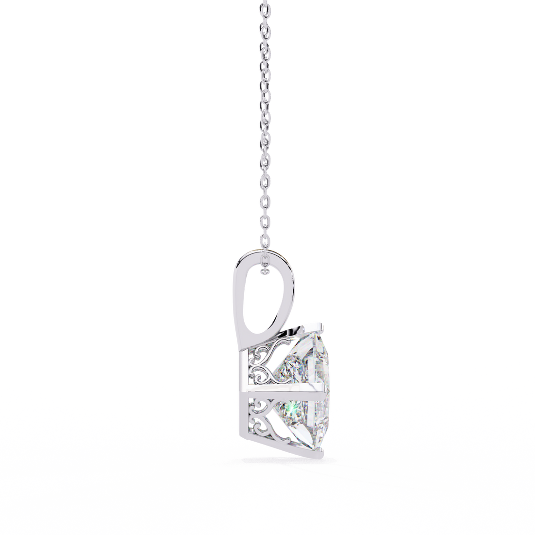 Princess Lab Grown Diamond pendant