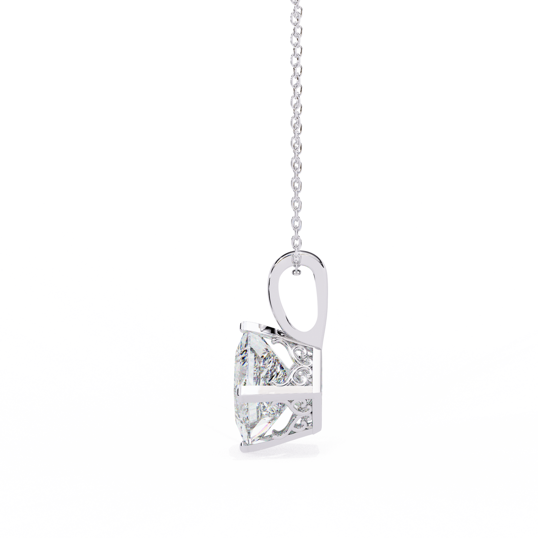 Princess Lab Grown Diamond pendant
