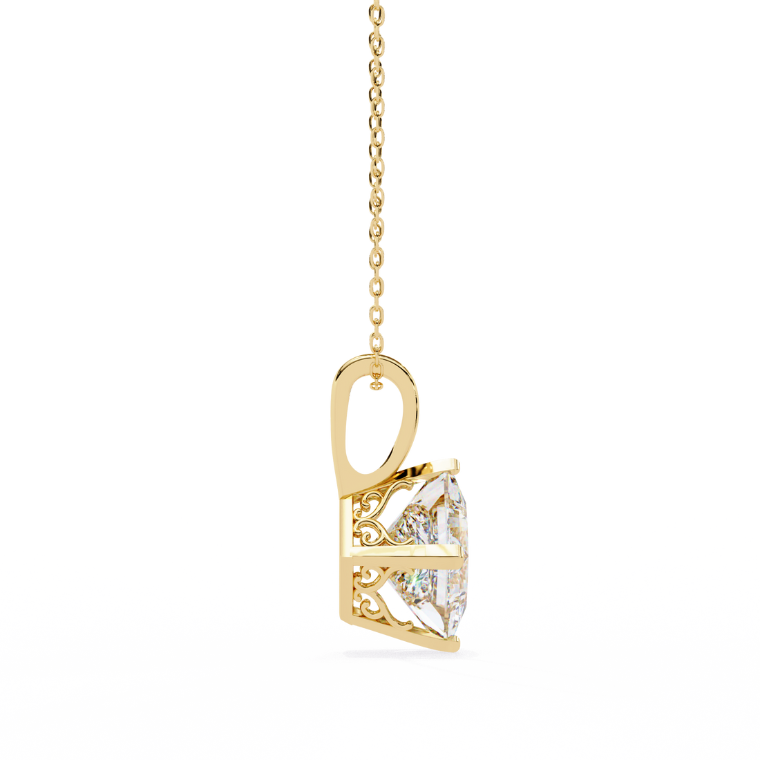 Princess Lab Grown Diamond pendant