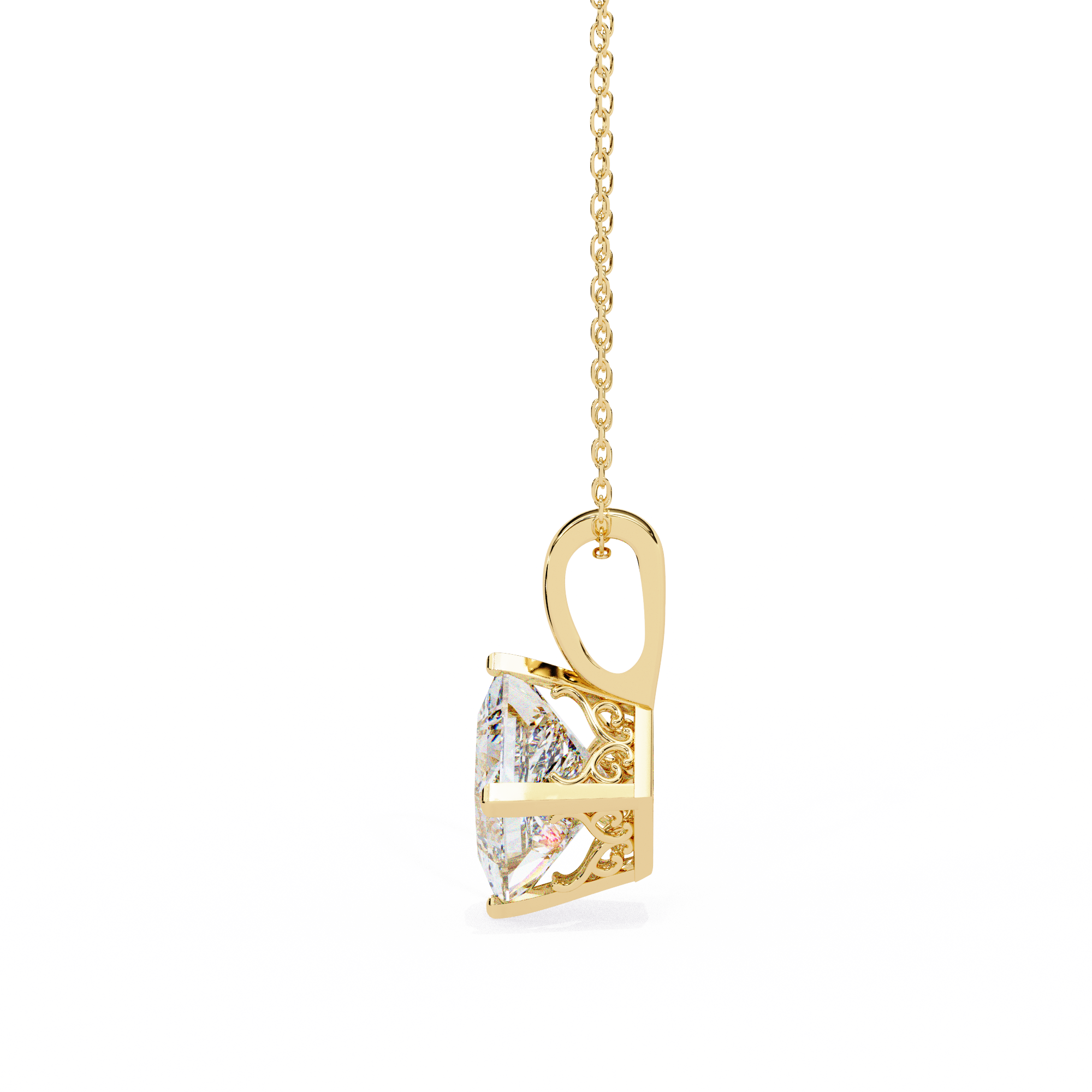 Princess Lab Grown Diamond pendant