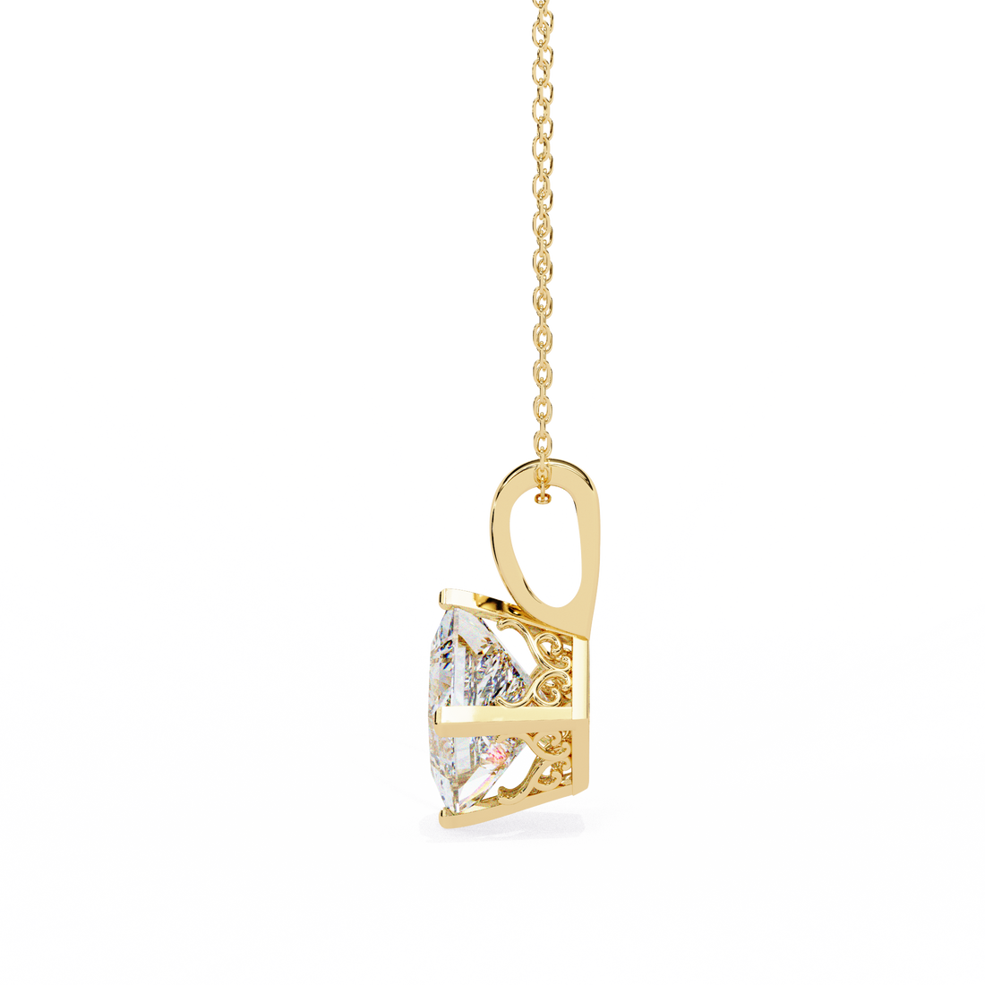 Princess Lab Grown Diamond pendant
