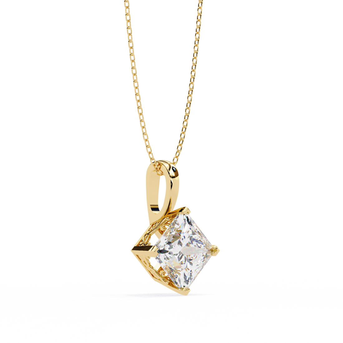 Princess Lab Grown Diamond pendant