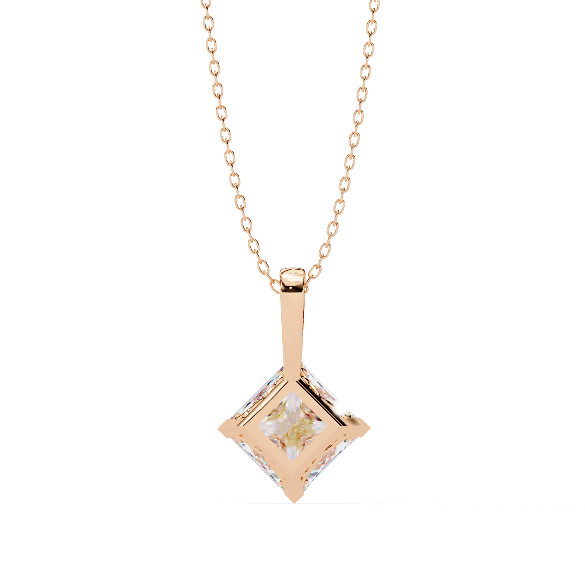 Princess Lab Grown Diamond pendant