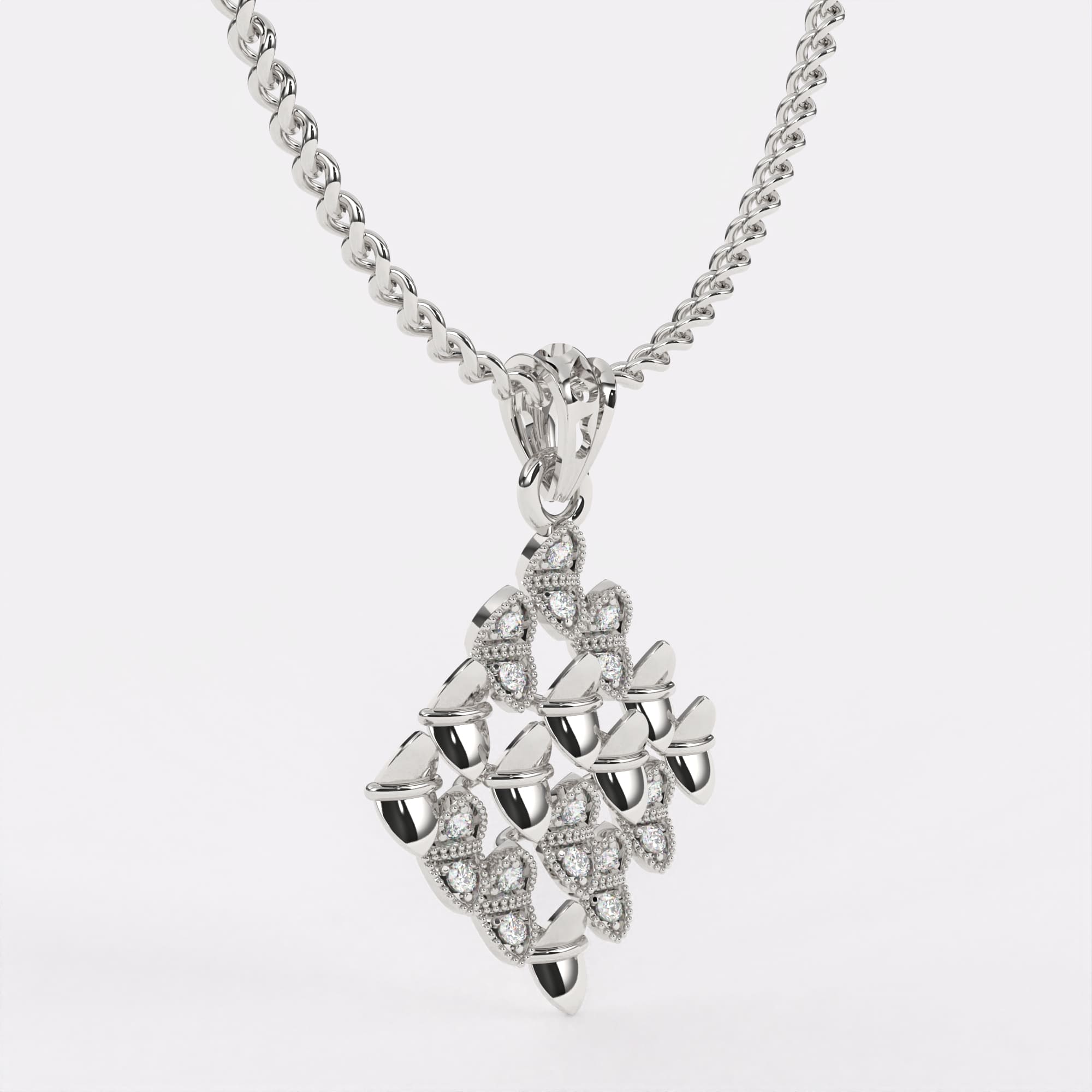Prism Glowing Diamond Pendant In 925 Silver