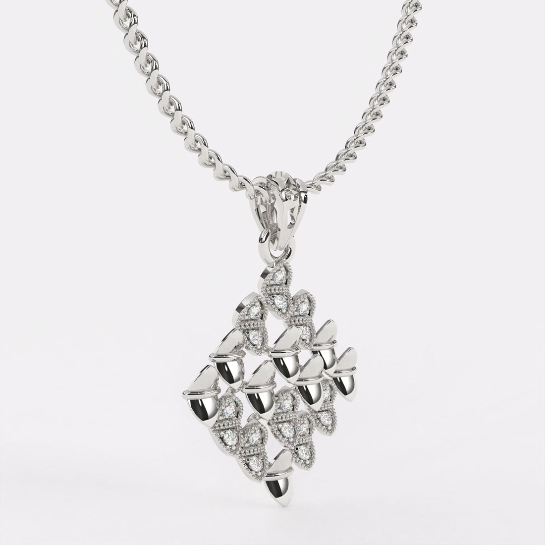 Prism Glowing Diamond Pendant In 925 Silver