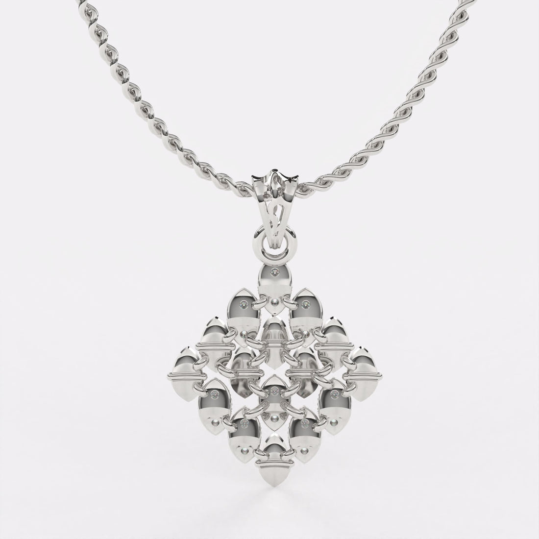 Prism Glowing Diamond Pendant In 925 Silver
