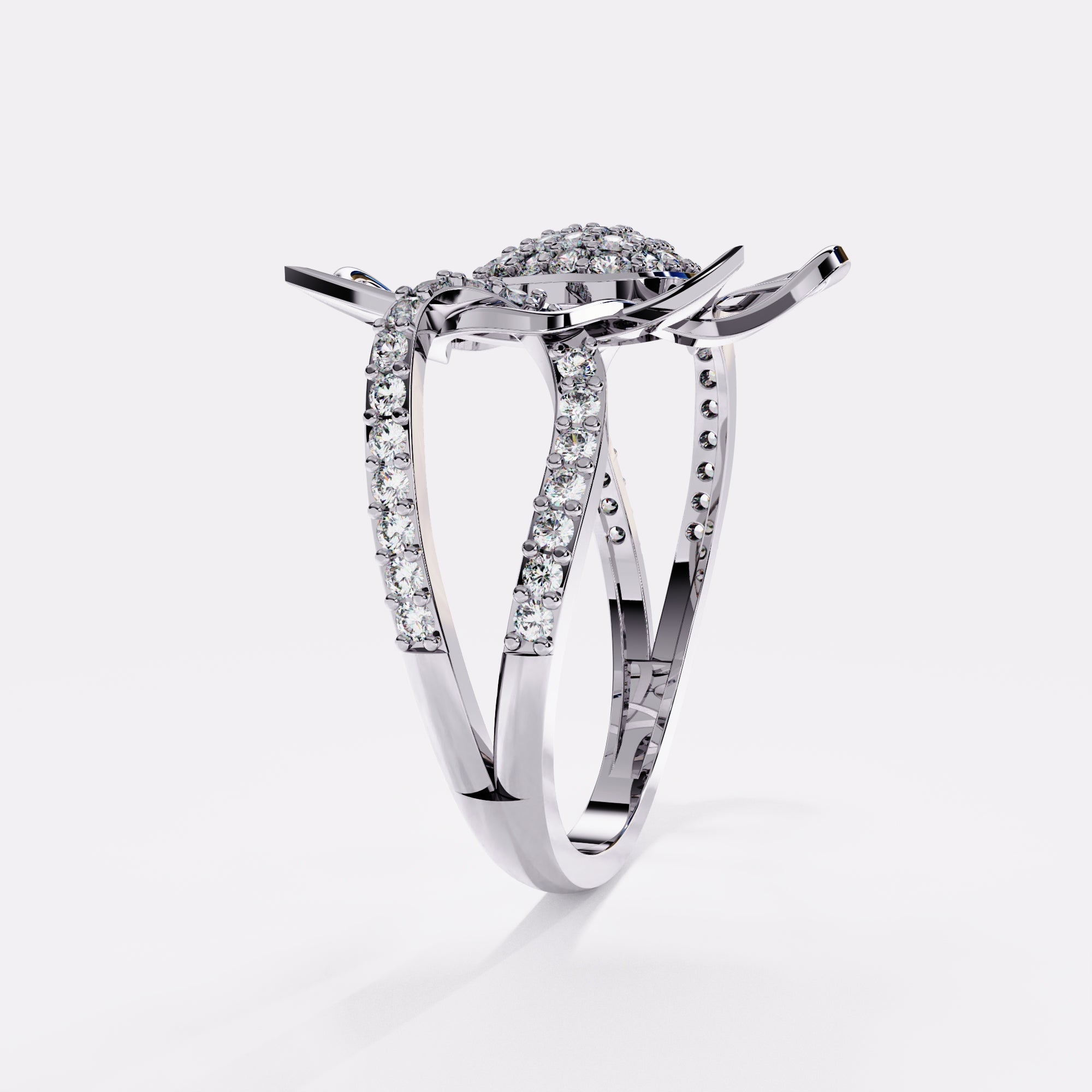 Prism layered Diamond Ring