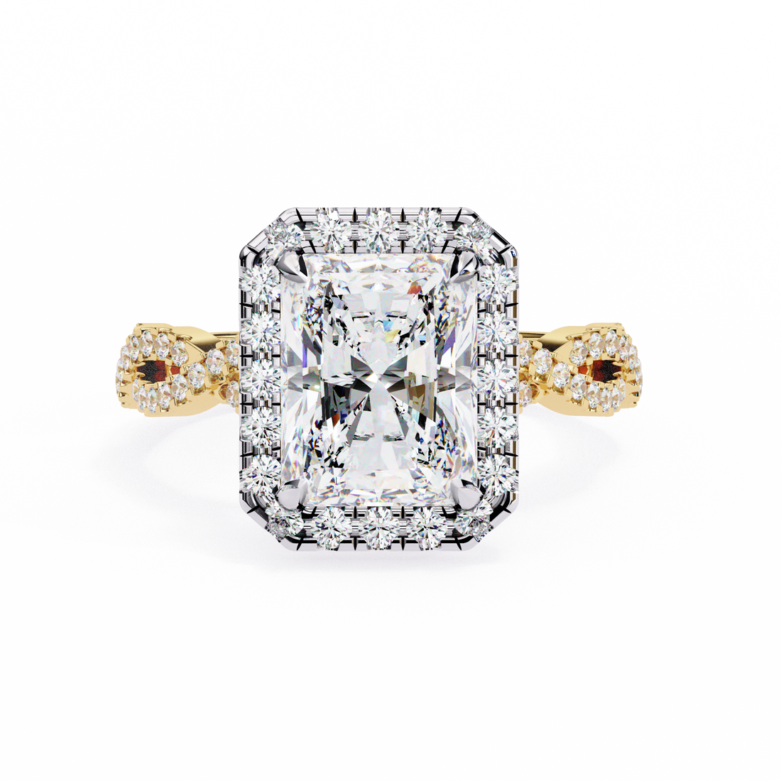 Prominent Radiant Lab Grown Diamond Ring