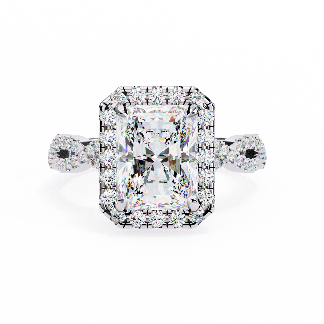 Prominent Radiant Lab Grown Diamond Ring 10