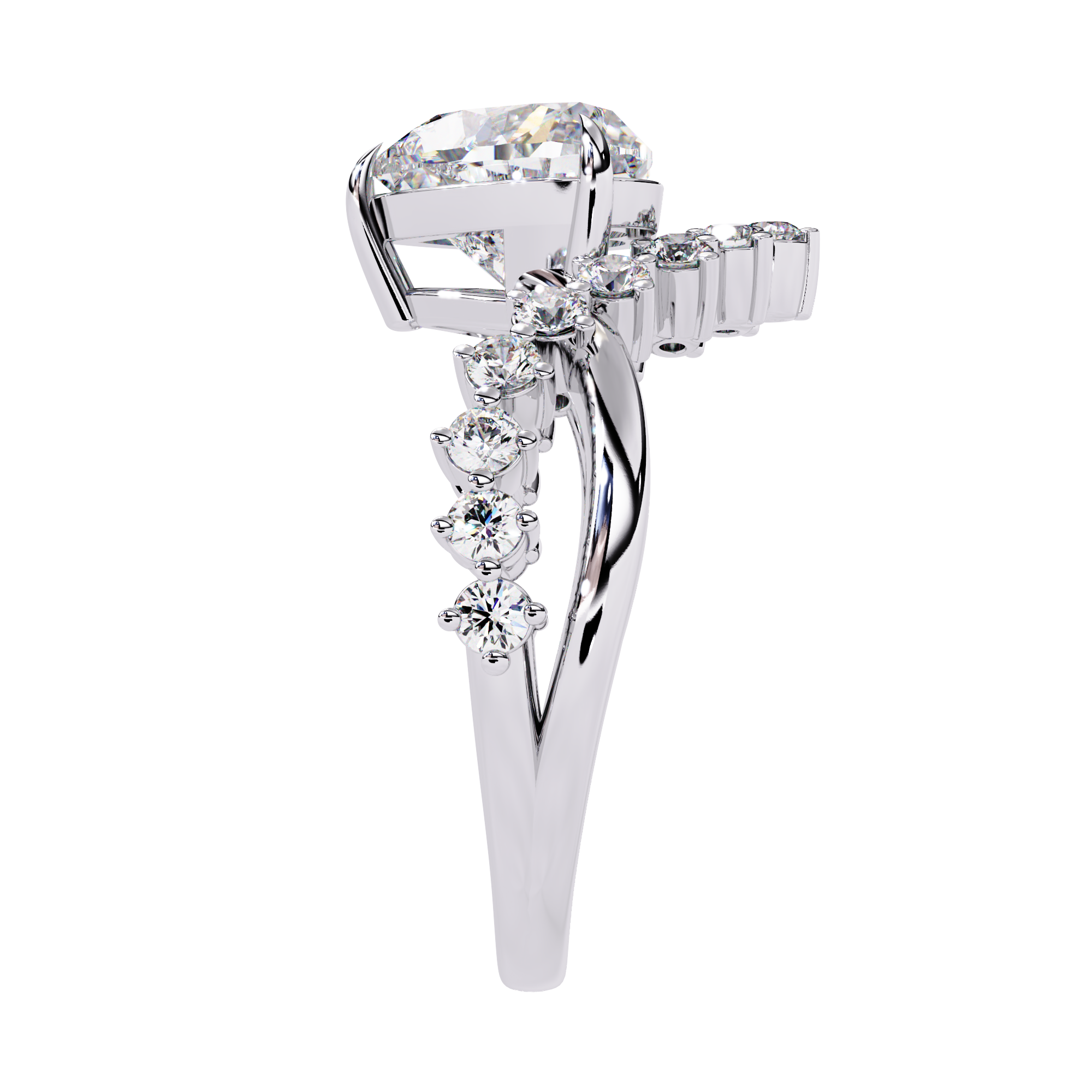 Queen Heart Shaped Diamond Solitaire Ring 11