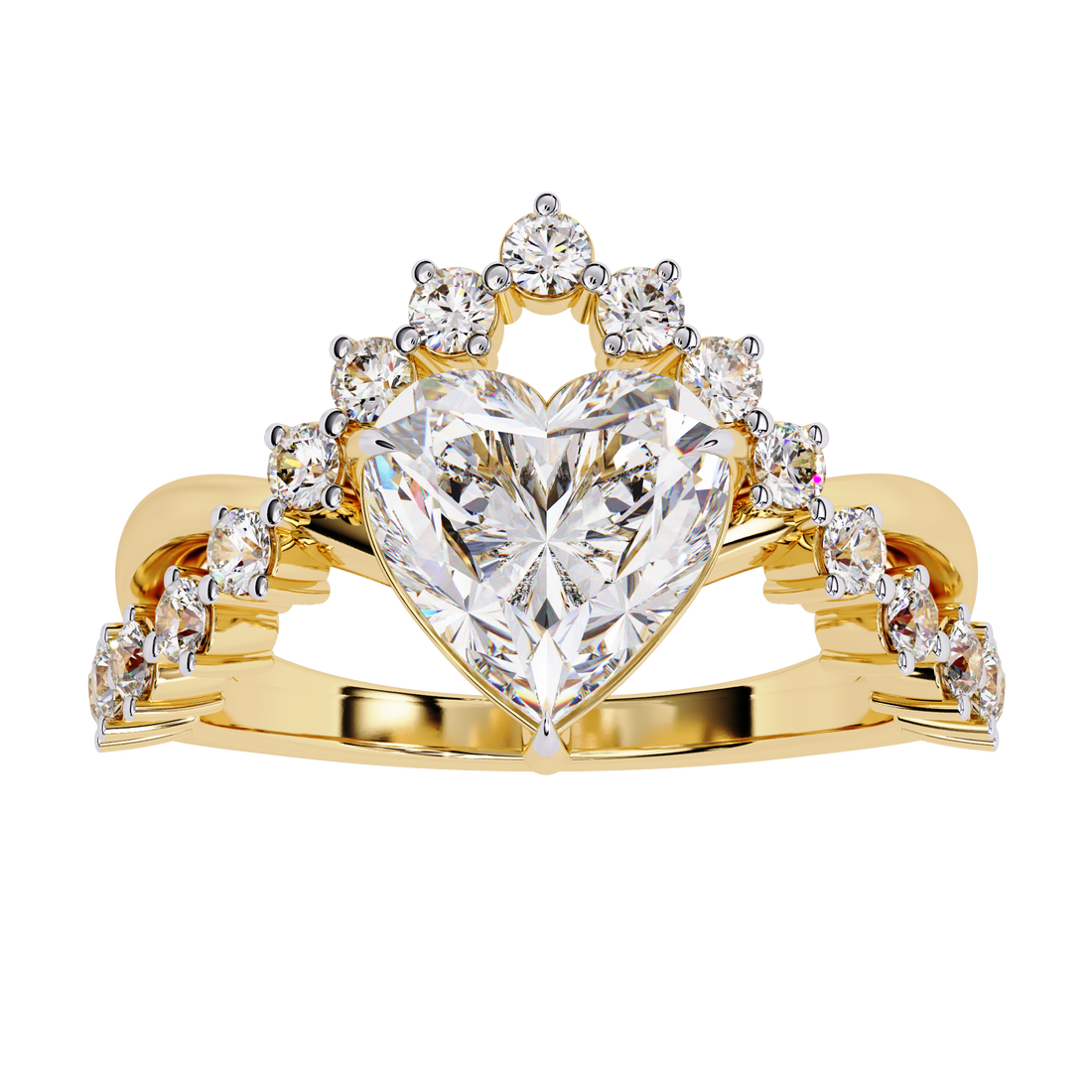 Queen Heart Shaped Diamond Solitaire Ring 2