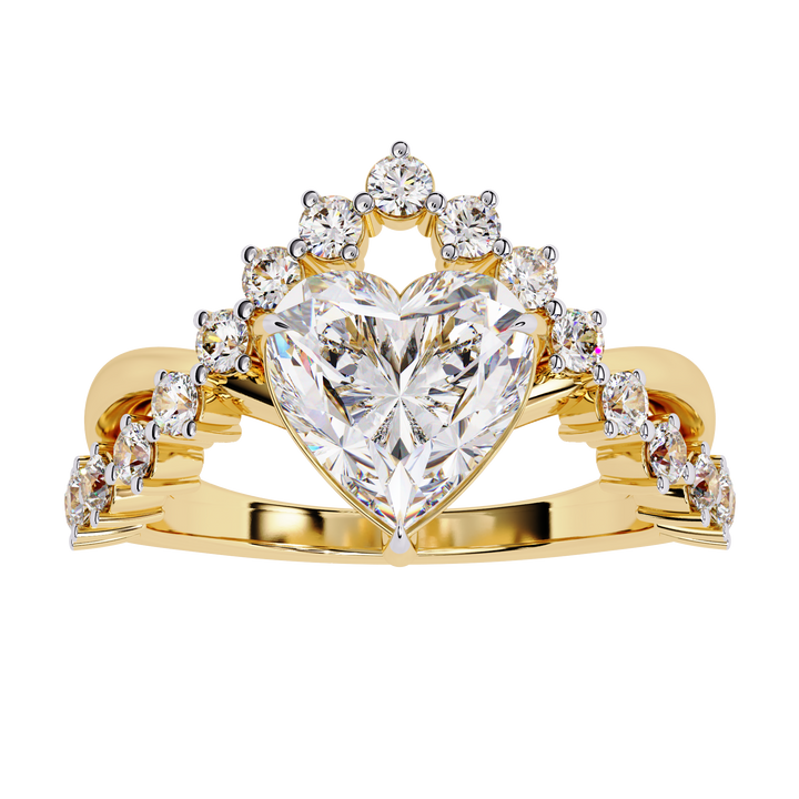 Queen Heart Shaped Diamond Solitaire Ring 2