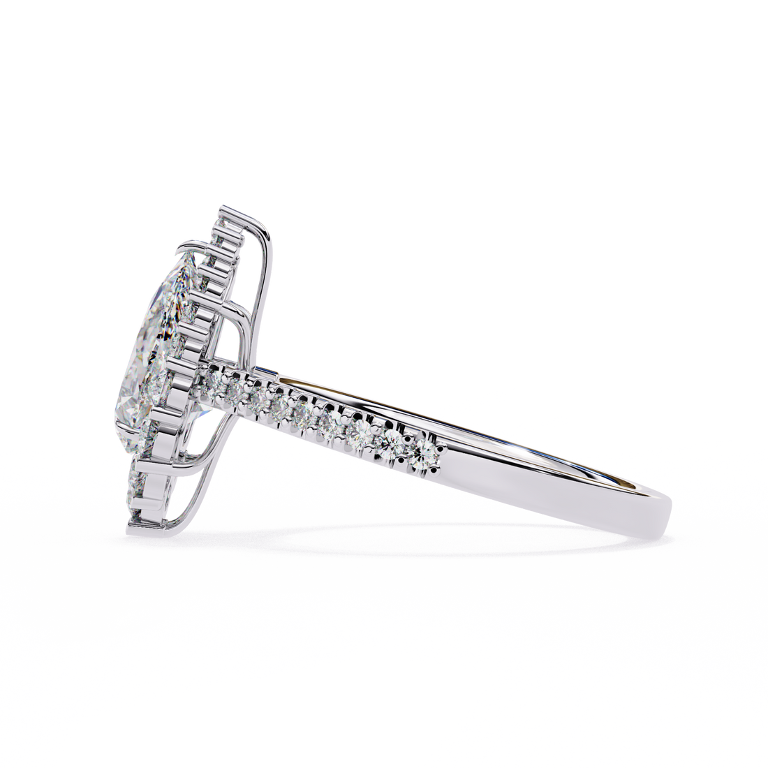 Queen’s Teardrop Lab Grown Diamond Ring13