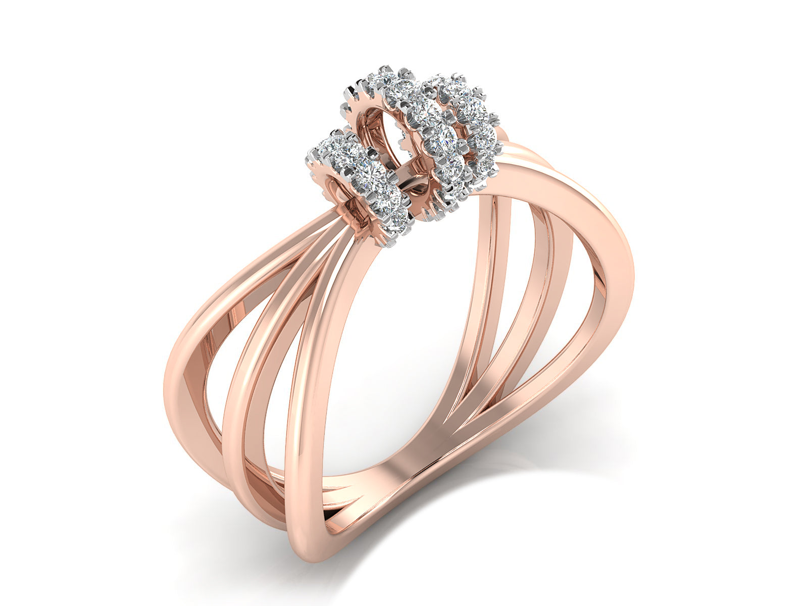 Twin Halo Diamond Ring