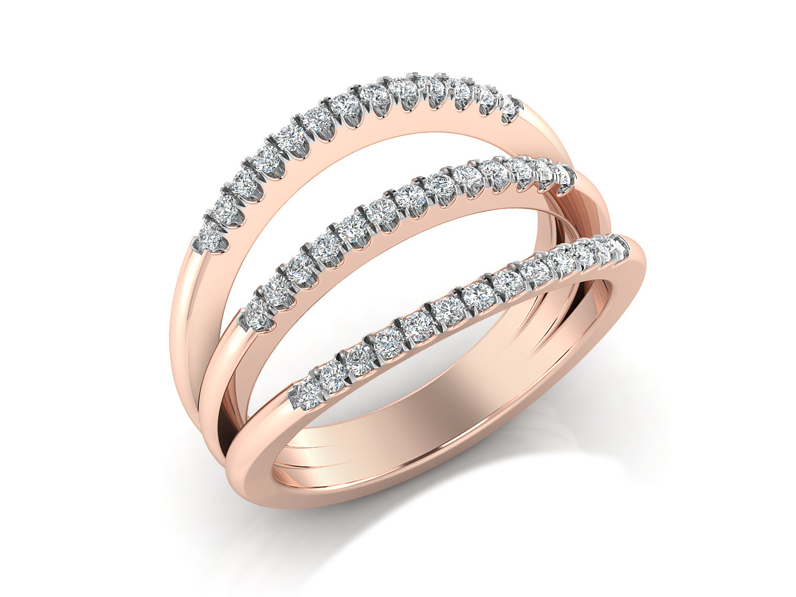 Radiant Rows Diamond Ring