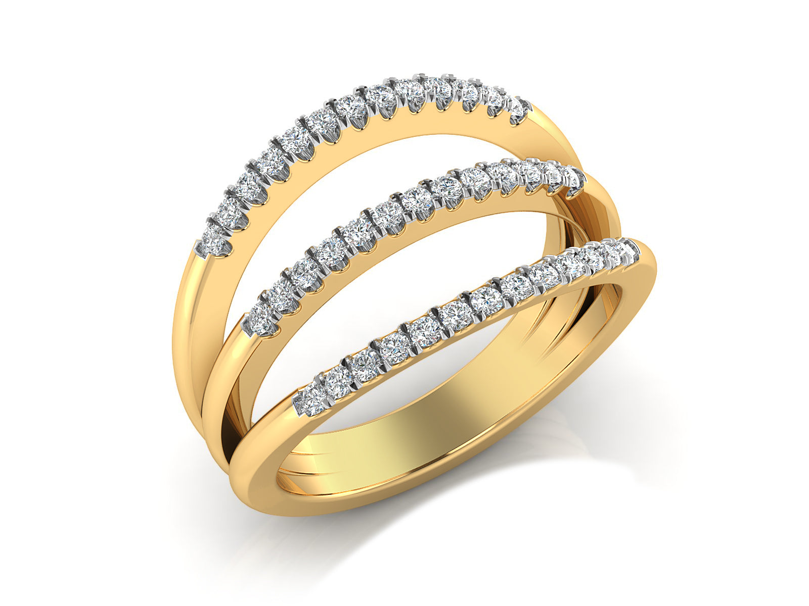 Radiant Rows Diamond Ring