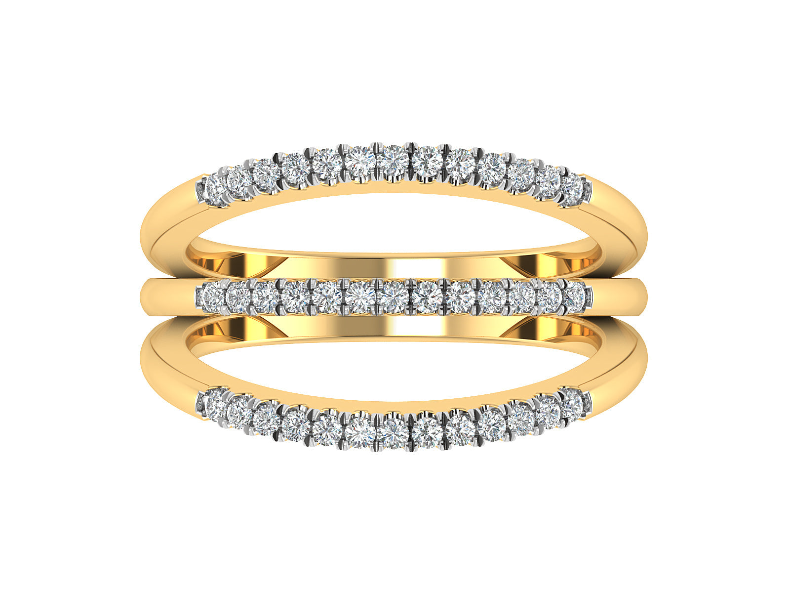 Radiant Rows Diamond Ring