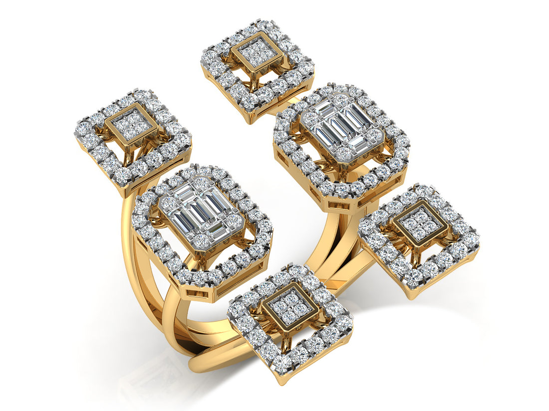 Leafy Autumn Cocktail Ring