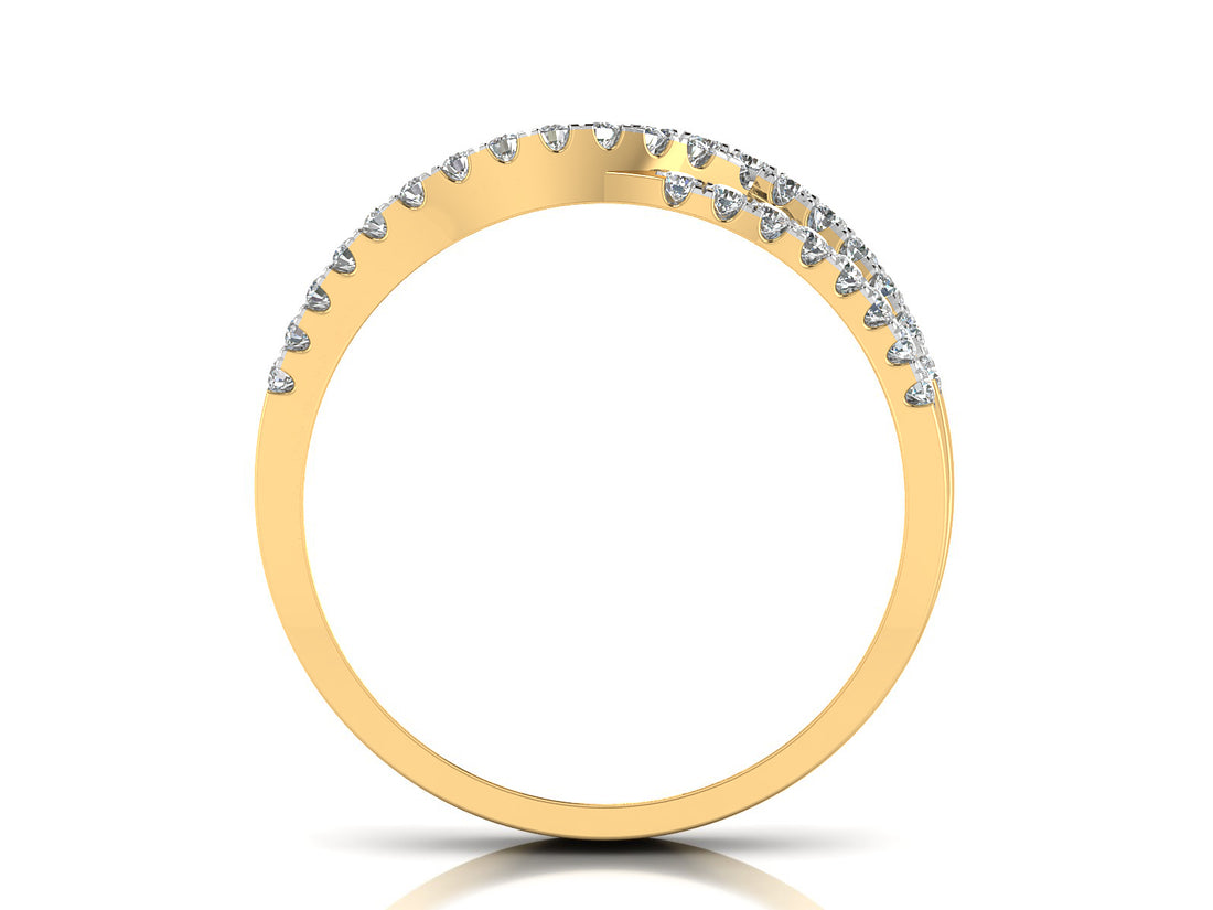 Glitzing  Crossover Diamond Ring