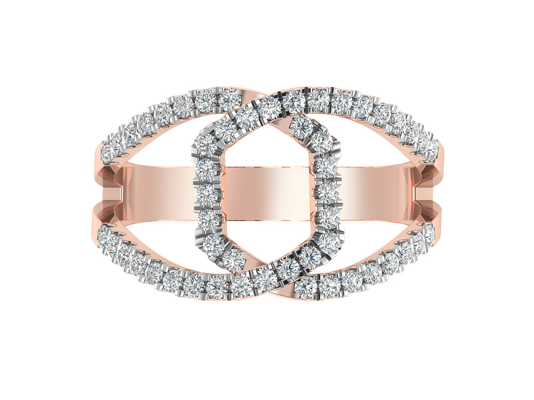 Glitzing  Crossover Diamond Ring