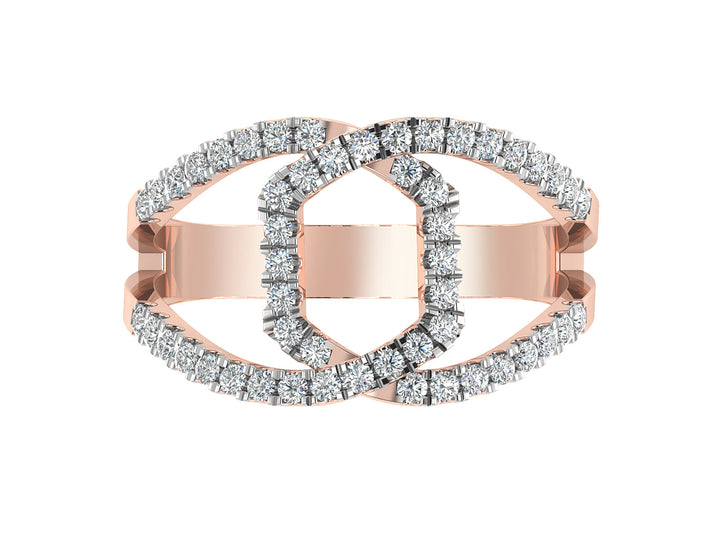 Glitzing  Crossover Diamond Ring
