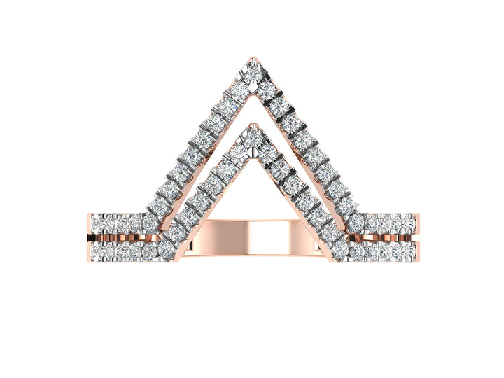 Trio V Shaped Diamond Ring