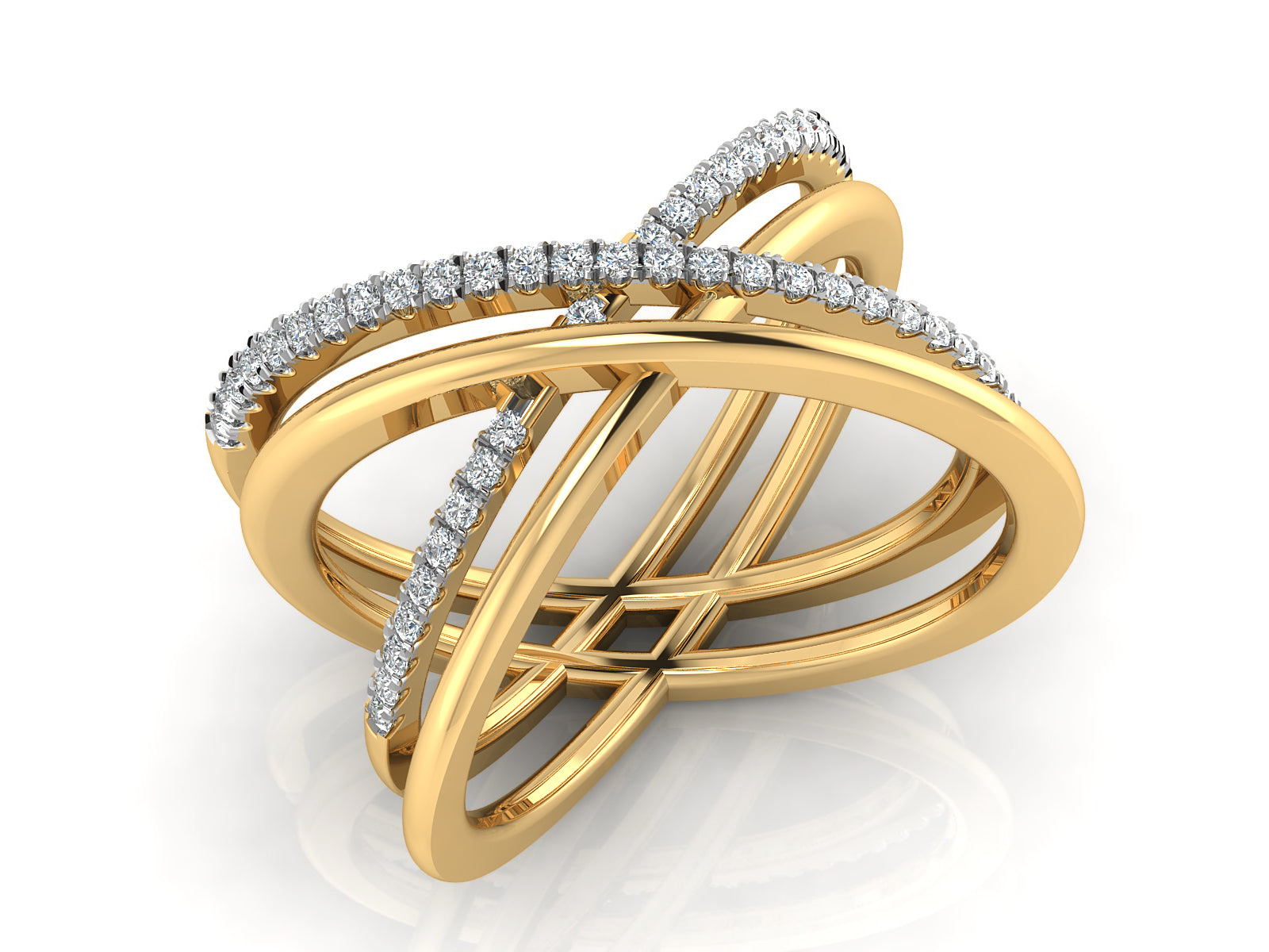 Rising Waves Diamond Ring