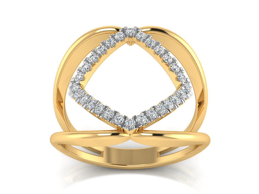 Sandwich Sparkling Diamond Ring
