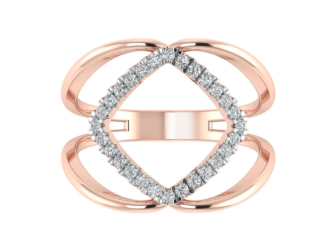 Sandwich Sparkling Diamond Ring