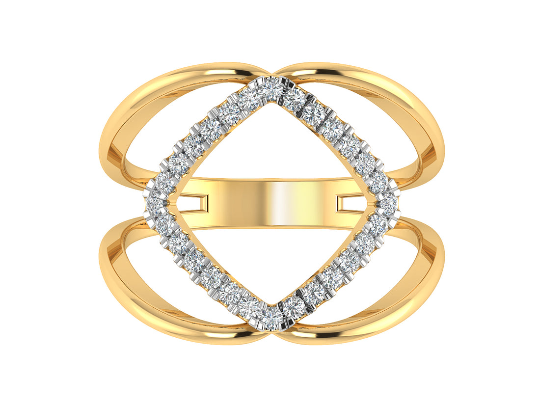 Sandwich Sparkling Diamond Ring