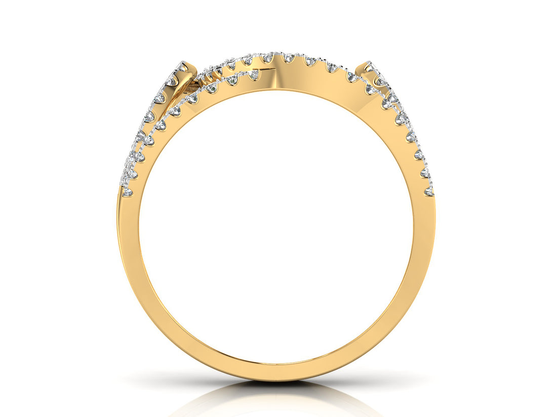 Swirling Flow Diamond Ring