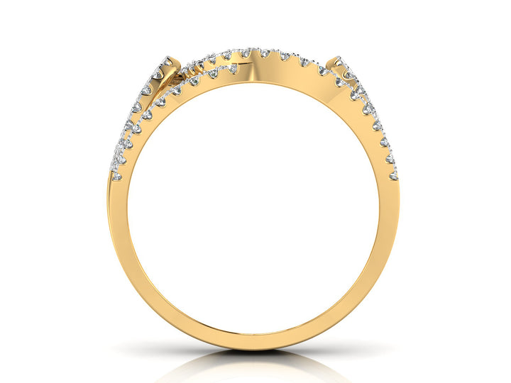 Swirling Flow Diamond Ring