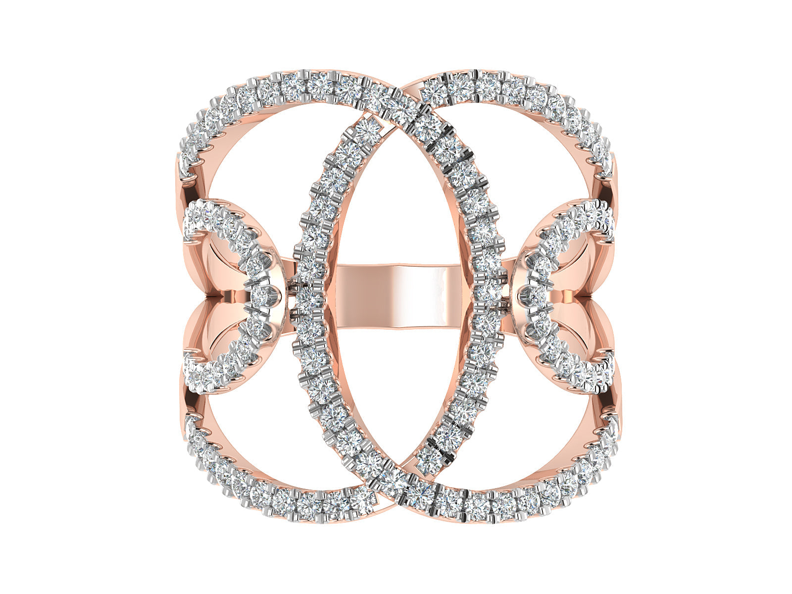 Swirling Flow Diamond Ring