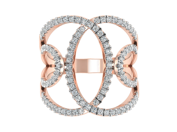 Swirling Flow Diamond Ring